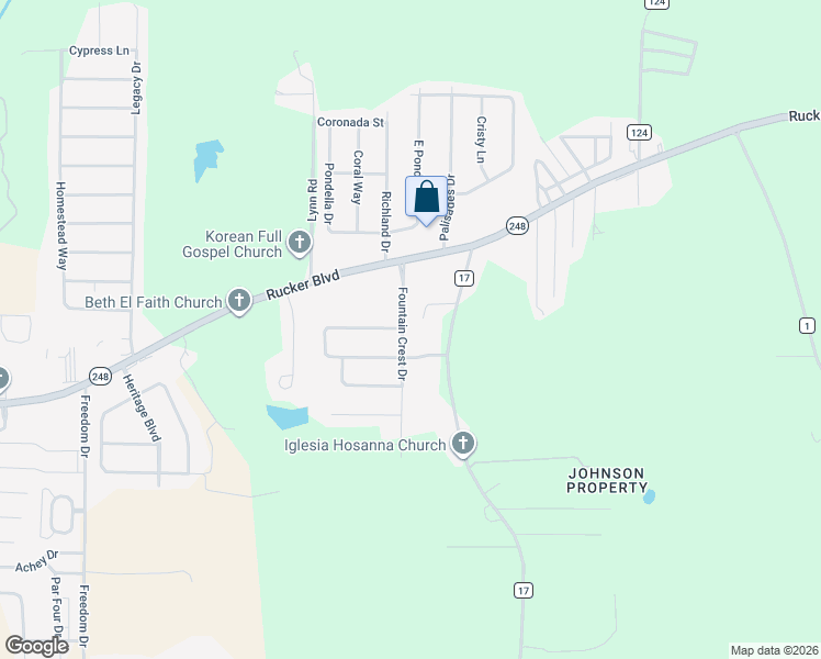 map of restaurants, bars, coffee shops, grocery stores, and more near 201 Fountain Crest Drive in Enterprise