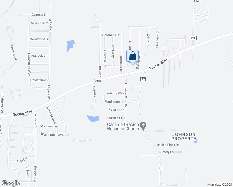 map of restaurants, bars, coffee shops, grocery stores, and more near Autumn Way in Enterprise