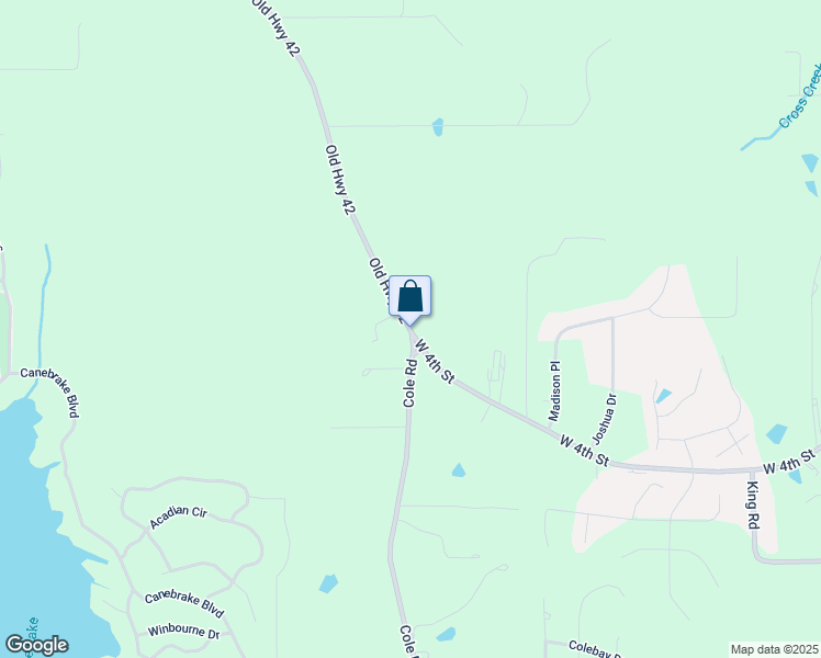 map of restaurants, bars, coffee shops, grocery stores, and more near 5051 Old Highway 42 in Hattiesburg