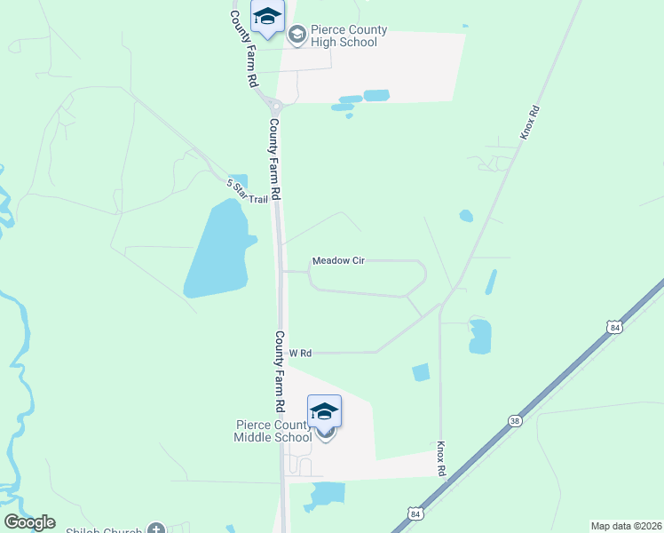 map of restaurants, bars, coffee shops, grocery stores, and more near 4078 Meadow Circle in Blackshear