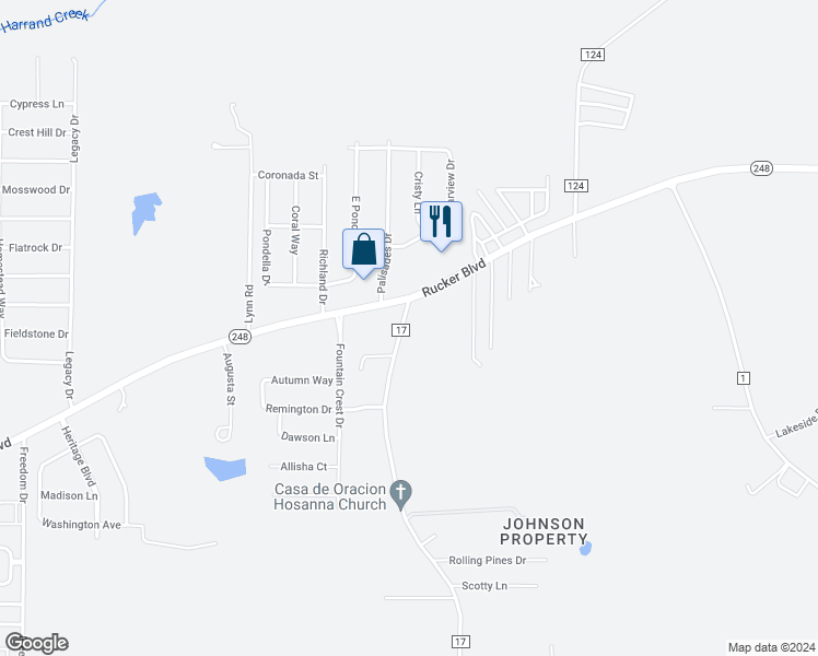map of restaurants, bars, coffee shops, grocery stores, and more near 82 County Road 17 in Enterprise