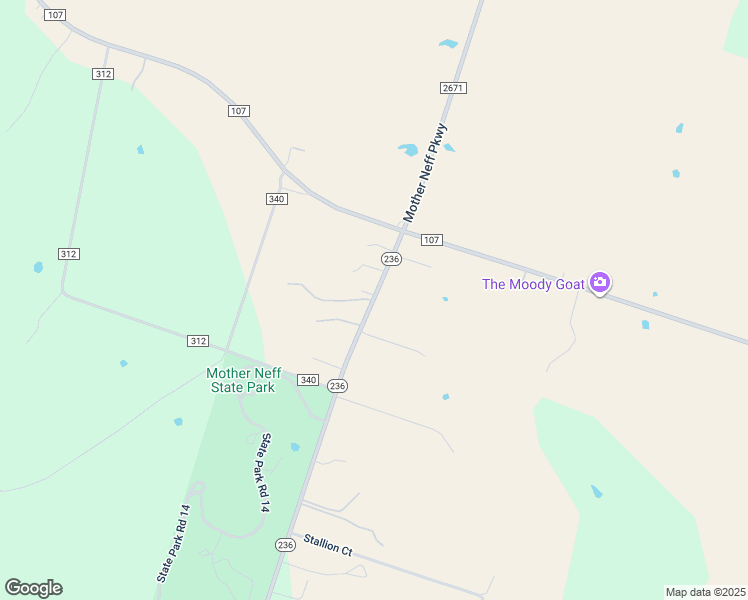 map of restaurants, bars, coffee shops, grocery stores, and more near 235 Texas 236 in Moody