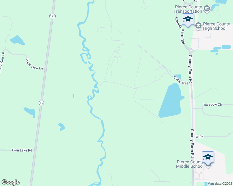 map of restaurants, bars, coffee shops, grocery stores, and more near 5 Star Lane in Blackshear