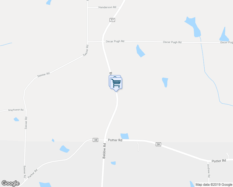 map of restaurants, bars, coffee shops, grocery stores, and more near Babbie Road in Andalusia