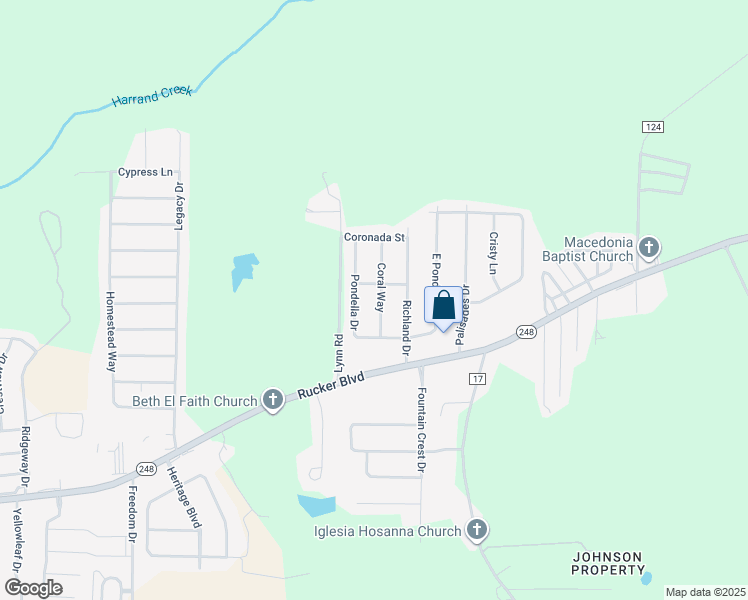 map of restaurants, bars, coffee shops, grocery stores, and more near 110 Coral Way in Enterprise
