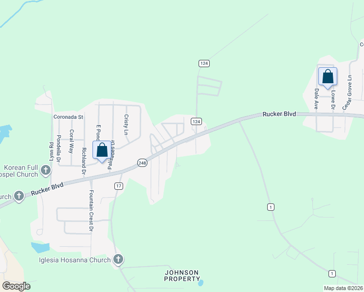 map of restaurants, bars, coffee shops, grocery stores, and more near 3940 Rucker Boulevard in Enterprise