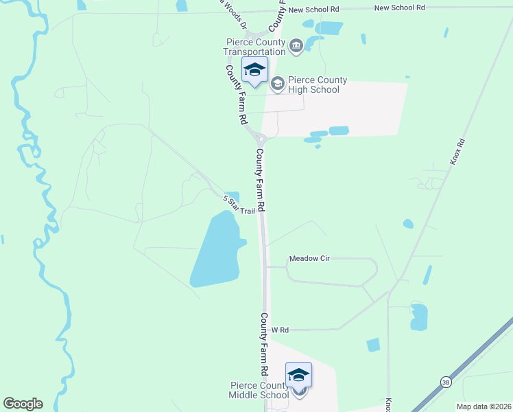 map of restaurants, bars, coffee shops, grocery stores, and more near 4961 County Farm Road in Blackshear