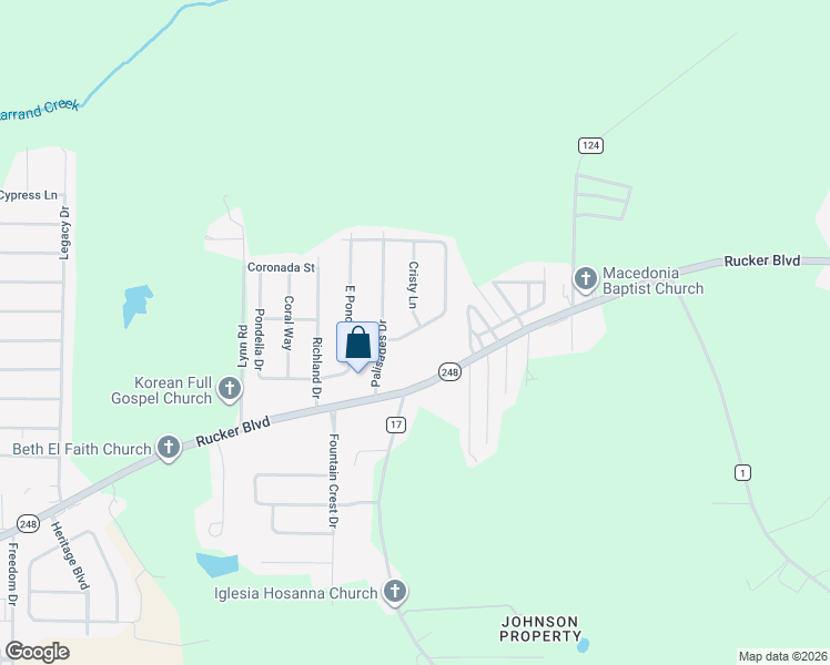 map of restaurants, bars, coffee shops, grocery stores, and more near 105 Clearview Drive in Enterprise