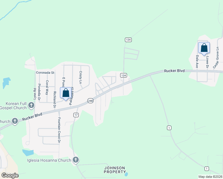 map of restaurants, bars, coffee shops, grocery stores, and more near 3940 Rucker Boulevard in Enterprise