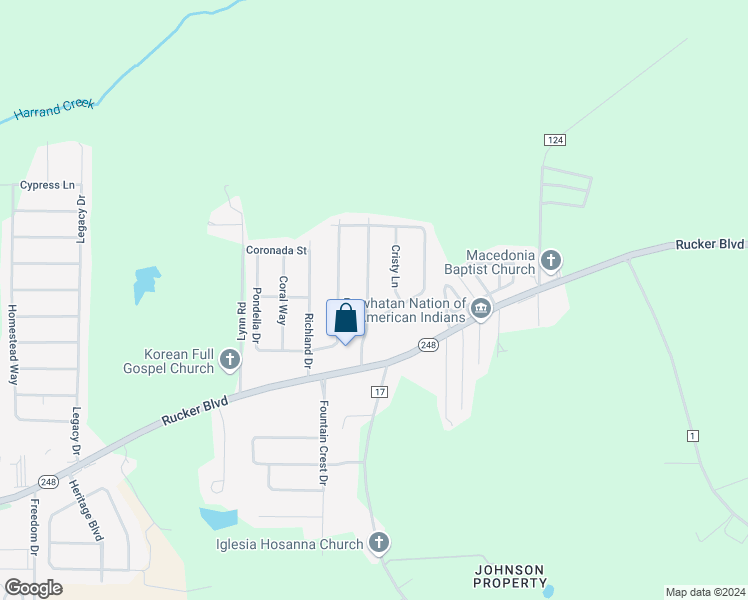map of restaurants, bars, coffee shops, grocery stores, and more near 108 Palisades Drive in Enterprise