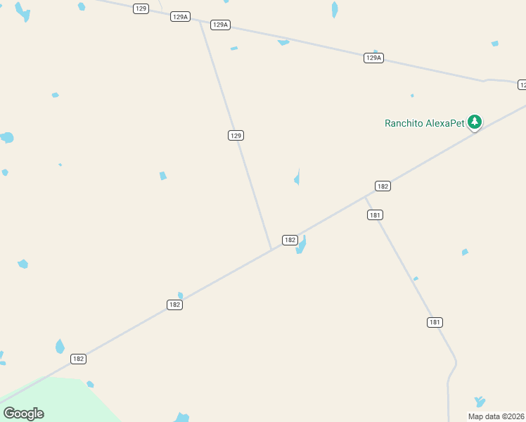 map of restaurants, bars, coffee shops, grocery stores, and more near County Road 129 in Marlin