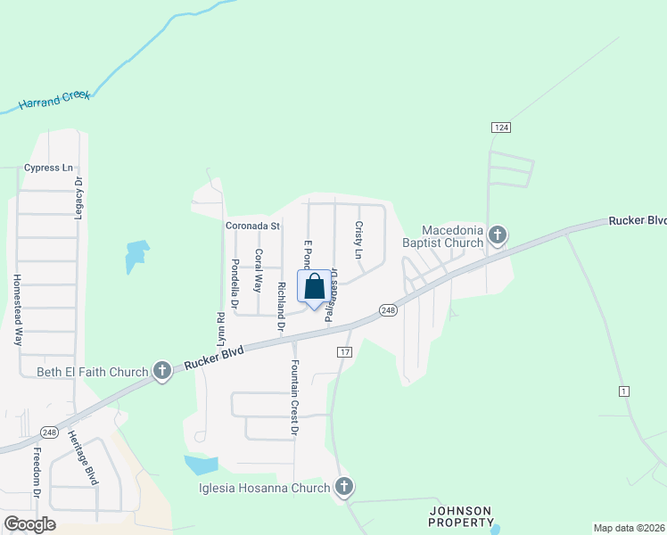 map of restaurants, bars, coffee shops, grocery stores, and more near 110 Palisades Drive in Enterprise
