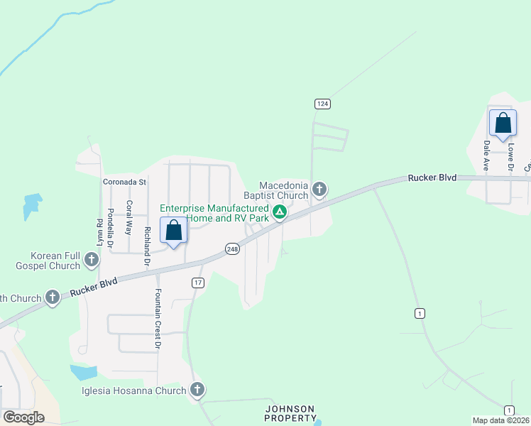 map of restaurants, bars, coffee shops, grocery stores, and more near Virginia Street in Enterprise