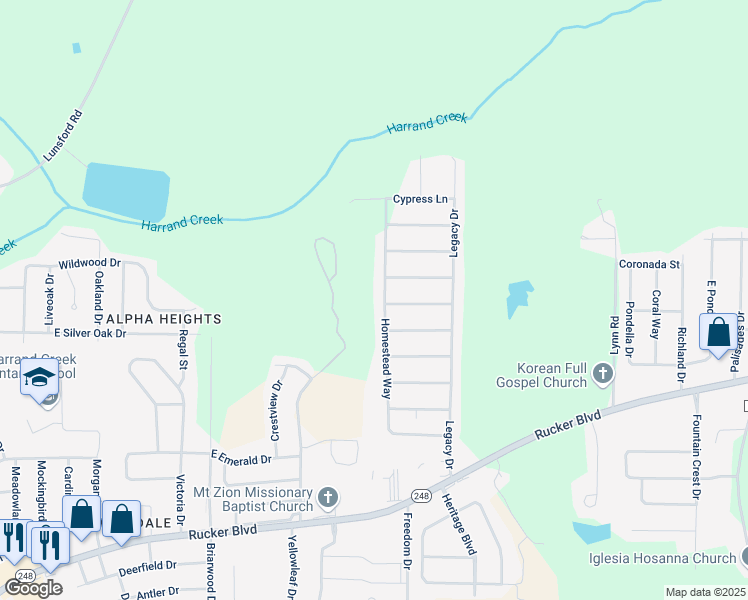 map of restaurants, bars, coffee shops, grocery stores, and more near 701 Homestead Way in Enterprise