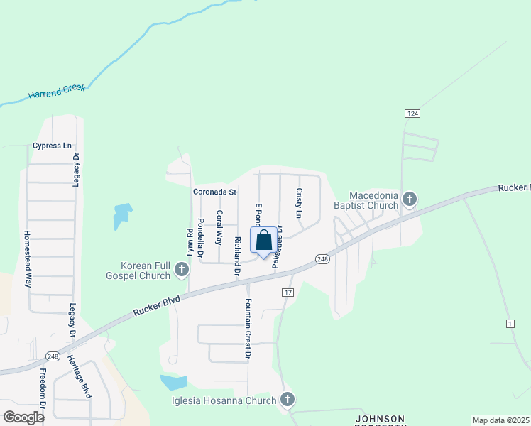 map of restaurants, bars, coffee shops, grocery stores, and more near 117-119 Palisades Drive in Enterprise