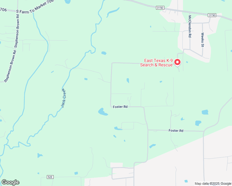 map of restaurants, bars, coffee shops, grocery stores, and more near 1135 Foster Road in Lufkin