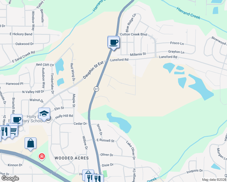 map of restaurants, bars, coffee shops, grocery stores, and more near 1250 Ozark Highway in Enterprise
