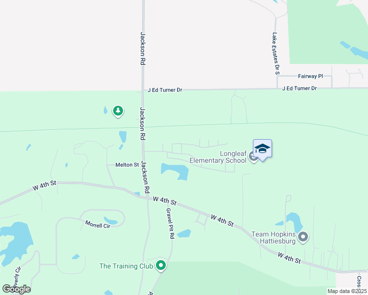 map of restaurants, bars, coffee shops, grocery stores, and more near 10 Tiffin Street in Hattiesburg
