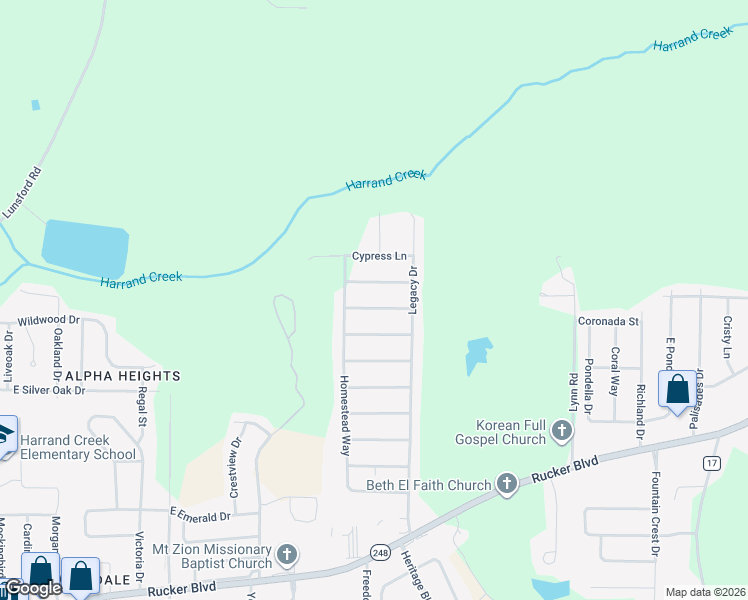 map of restaurants, bars, coffee shops, grocery stores, and more near 904 Legacy Drive in Enterprise