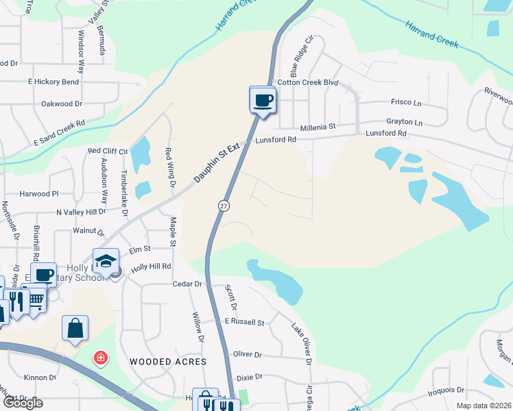 map of restaurants, bars, coffee shops, grocery stores, and more near 1250 Ozark Highway in Enterprise