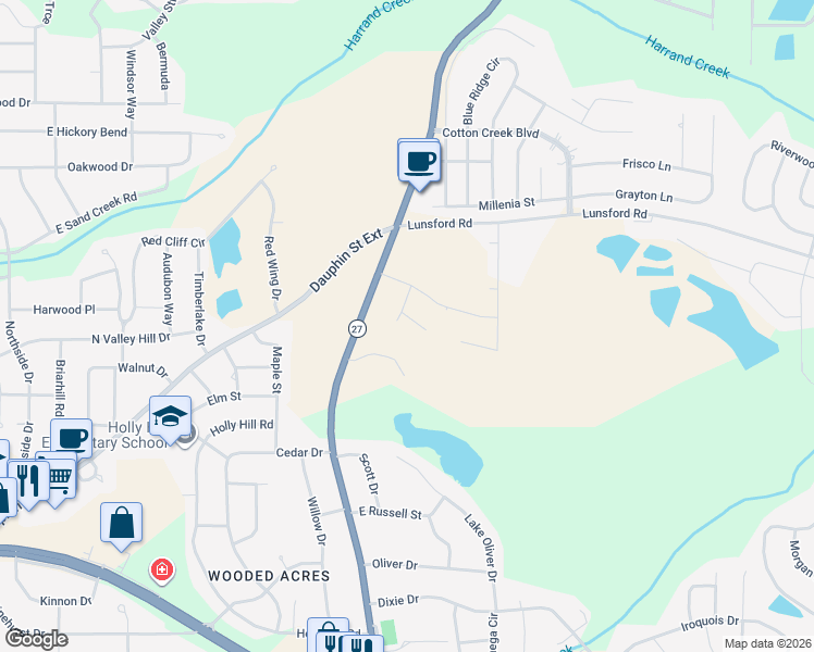 map of restaurants, bars, coffee shops, grocery stores, and more near 1250 Ozark Highway in Enterprise
