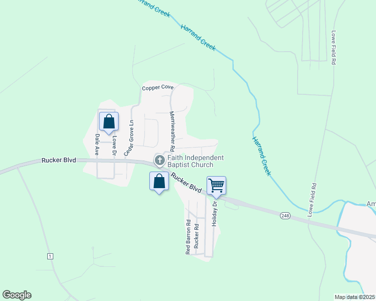 map of restaurants, bars, coffee shops, grocery stores, and more near 46 Richard Drive in Enterprise