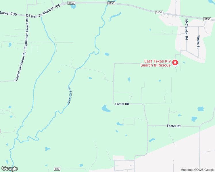 map of restaurants, bars, coffee shops, grocery stores, and more near 1135 Foster Road in Lufkin