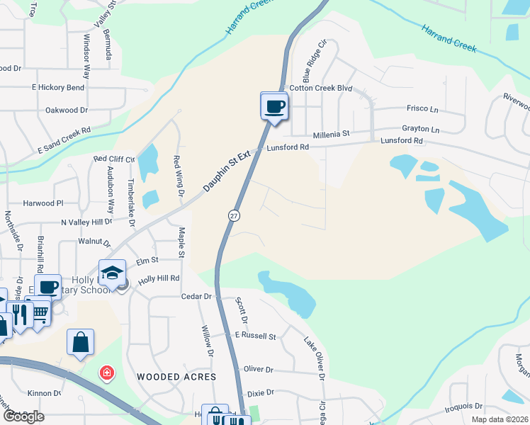 map of restaurants, bars, coffee shops, grocery stores, and more near 1250 Ozark Highway in Enterprise