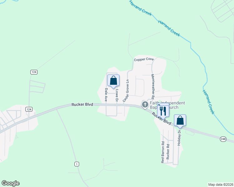 map of restaurants, bars, coffee shops, grocery stores, and more near 351 North Street in Enterprise