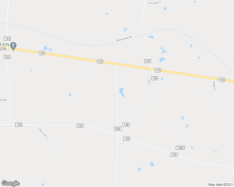 map of restaurants, bars, coffee shops, grocery stores, and more near 326 Farm to Market Road 326 in Lufkin