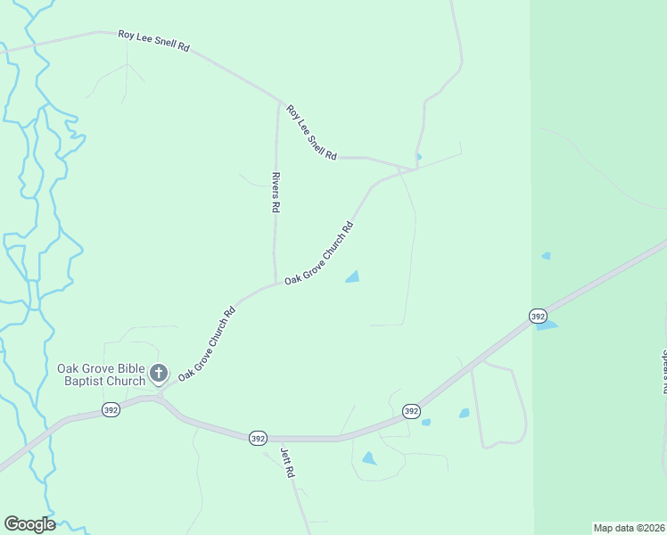 map of restaurants, bars, coffee shops, grocery stores, and more near 440 Oak Grove Church Road in Hornbeck