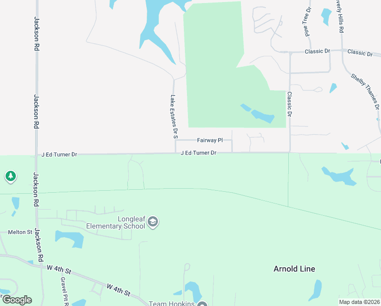 map of restaurants, bars, coffee shops, grocery stores, and more near J Ed Turner Dr in Hattiesburg