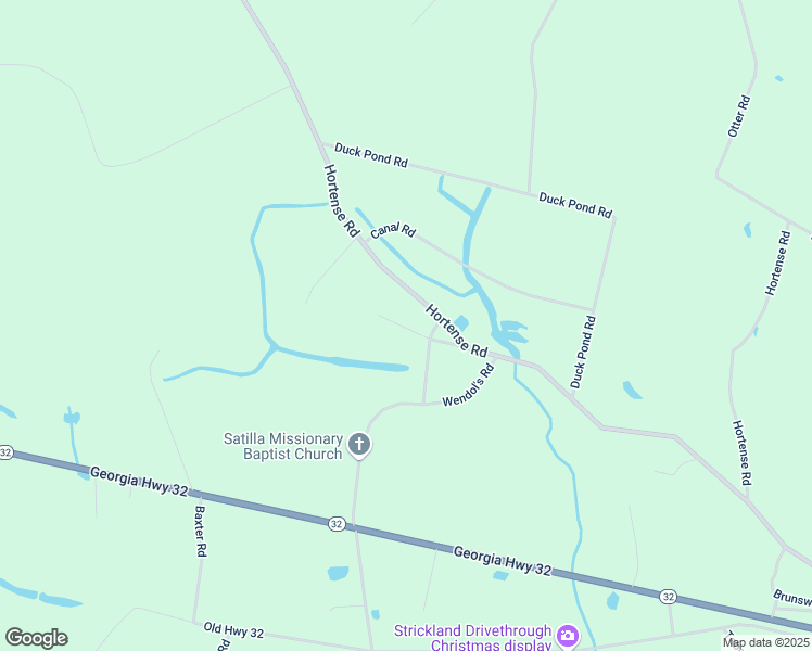 map of restaurants, bars, coffee shops, grocery stores, and more near 817 Satilla Church Road in Hortense