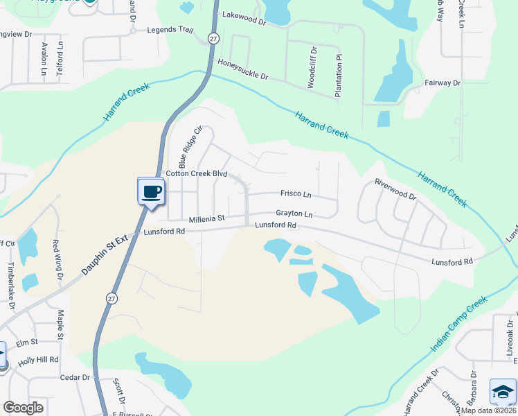 map of restaurants, bars, coffee shops, grocery stores, and more near 103 Grayton Lane in Enterprise