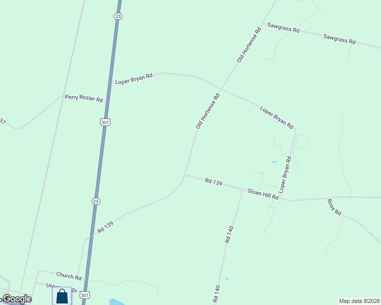 map of restaurants, bars, coffee shops, grocery stores, and more near 821 Old Hortense Road in Hortense