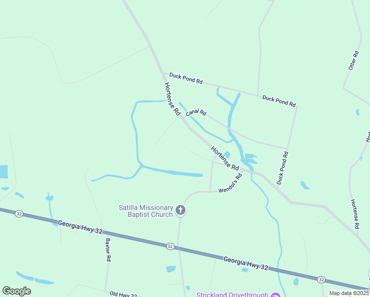 map of restaurants, bars, coffee shops, grocery stores, and more near 817 Satilla Church Road in Hortense