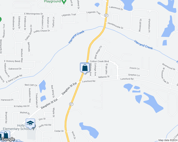 map of restaurants, bars, coffee shops, grocery stores, and more near 112 Whitney Avenue in Enterprise