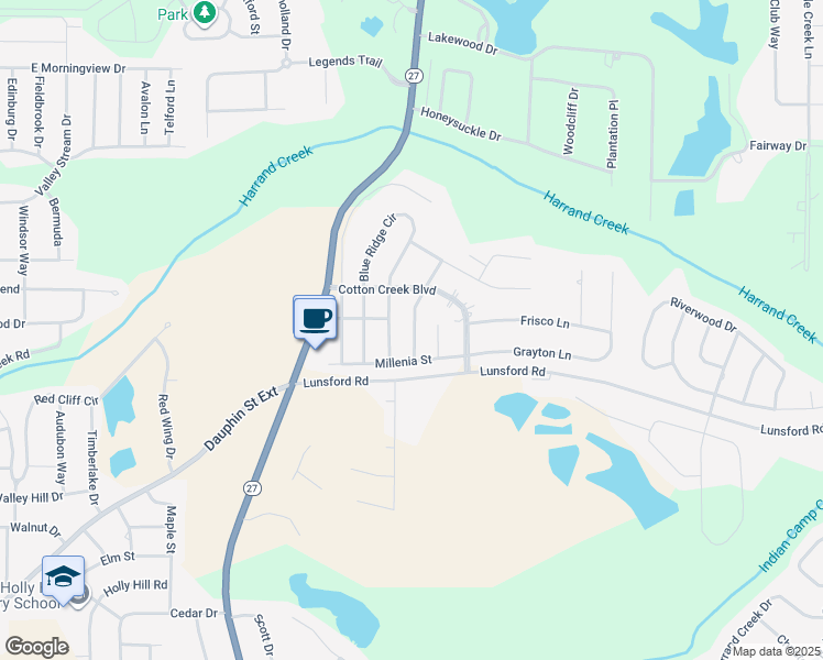 map of restaurants, bars, coffee shops, grocery stores, and more near 108 Hall Hill Street in Enterprise