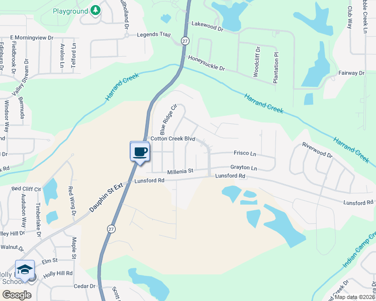 map of restaurants, bars, coffee shops, grocery stores, and more near 100 Hall Hill Street in Enterprise