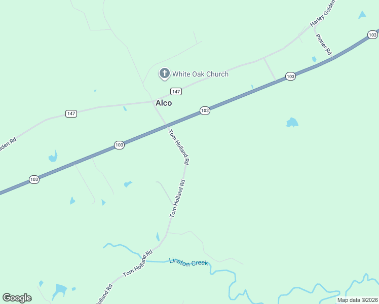 map of restaurants, bars, coffee shops, grocery stores, and more near 138 Tom Holland Road in Lufkin