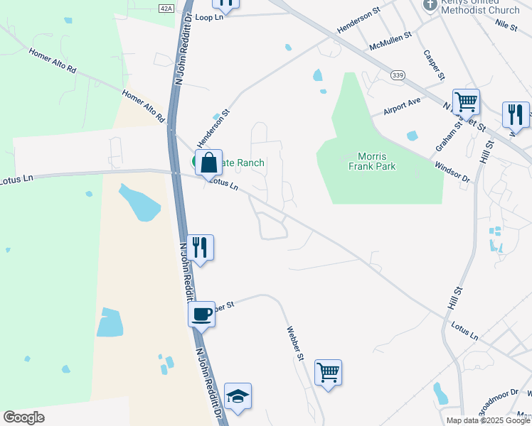 map of restaurants, bars, coffee shops, grocery stores, and more near 5b Herman Brown Circle in Lufkin