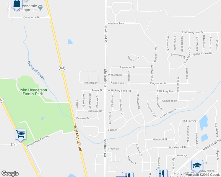 map of restaurants, bars, coffee shops, grocery stores, and more near 400 West Hickory Bend Road in Enterprise