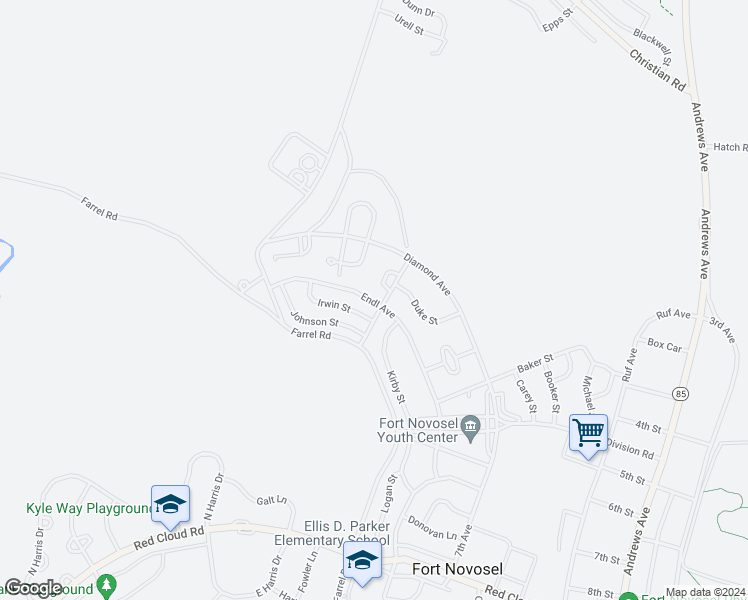 map of restaurants, bars, coffee shops, grocery stores, and more near 41 Endl Avenue in Fort Rucker