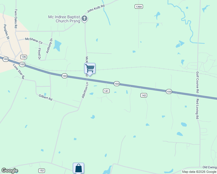 map of restaurants, bars, coffee shops, grocery stores, and more near 135 Dudley Road in Lufkin