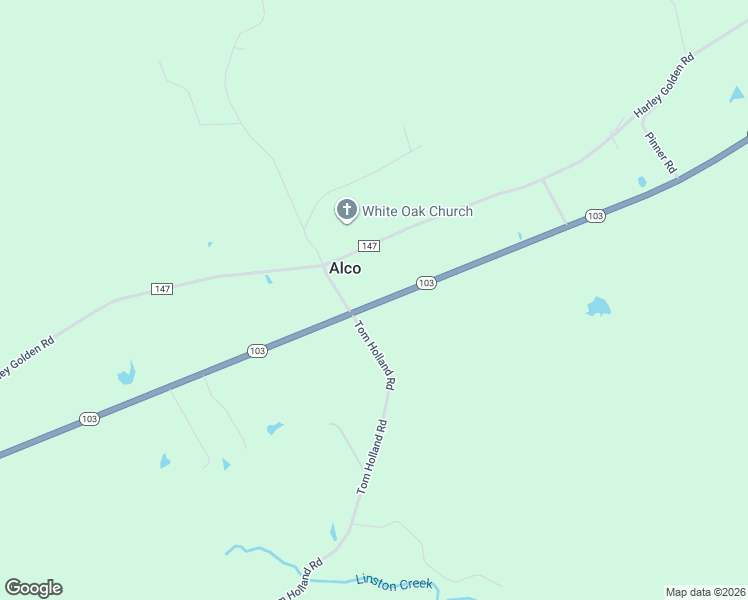 map of restaurants, bars, coffee shops, grocery stores, and more near 10263 Texas 103 in Lufkin