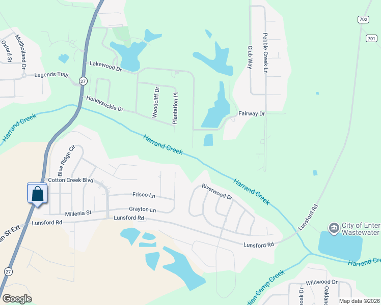 map of restaurants, bars, coffee shops, grocery stores, and more near 104 Rosebrook Pl in Enterprise
