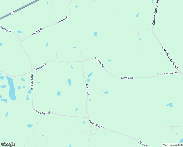 map of restaurants, bars, coffee shops, grocery stores, and more near 9253-9365 Temple Road in Petal