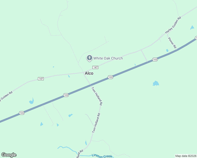 map of restaurants, bars, coffee shops, grocery stores, and more near 10263 Texas 103 in Lufkin