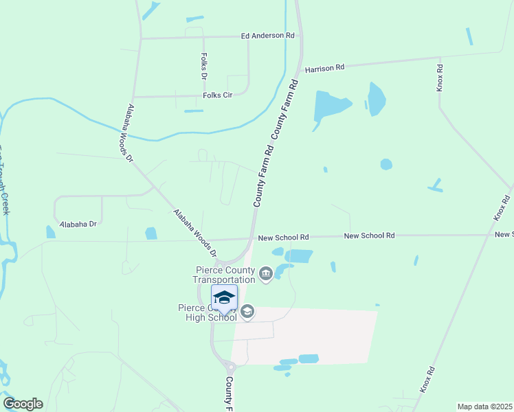 map of restaurants, bars, coffee shops, grocery stores, and more near 4850 County Farm Road in Blackshear