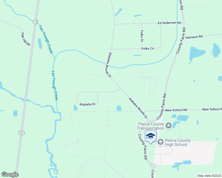 map of restaurants, bars, coffee shops, grocery stores, and more near 3922 Alabaha Drive in Blackshear